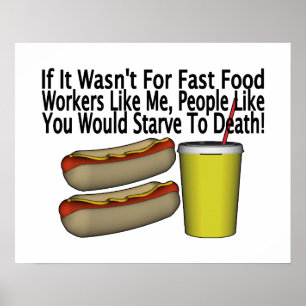 Fast Food Worker Poster
