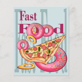 Fast Foods | Doughnuts Burger Food | Marketing Flyer