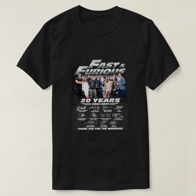 Fast  Furious-20-Years-2001-2021  T-Shirt (Design Front)