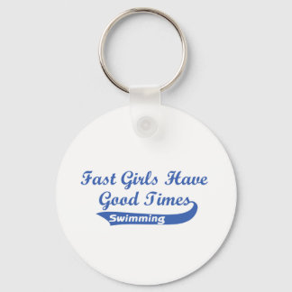 Fast Girls Have Good Times (Blue) Key Ring