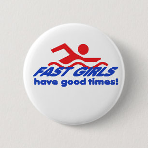 Fast Girls Round Button