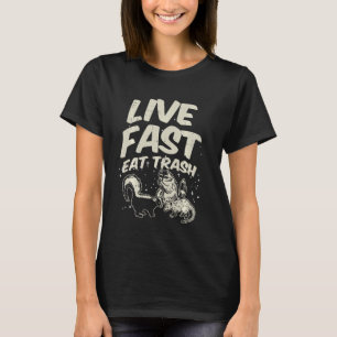 Fast Live Eat Trash Skunk Racoon Opossum Street C T-Shirt