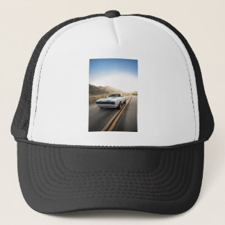Fast muscle car trucker hat