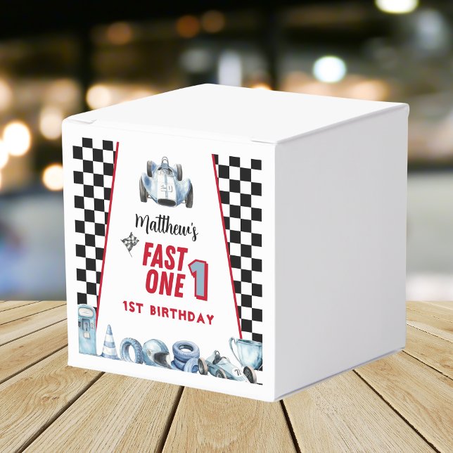 Fast One 1st birthday Boy Racing Car  Favour Box (Creator Uploaded)