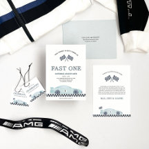 Fast One Birthday Invitation
