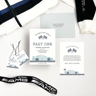 Fast One Birthday Invitation
