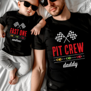 Fast One Black Race Car  Baby T-Shirt