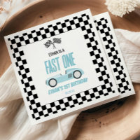 Fast One Blue Race Car 1st Birthday Party