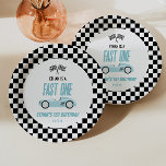 Fast One Blue Race Car 1st Birthday Party Paper Plate<br><div class="desc">This is a Fast One Blue Race Car 1st Birthday Party Paper Plates!</div>