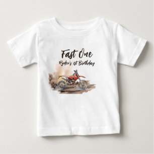 Fast One Little Racer First Birthday Baby T-Shirt