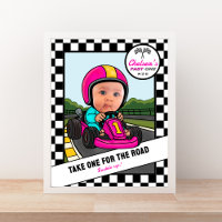 Fast ONE Pink Favour Sign - Take One & Buckle Up!