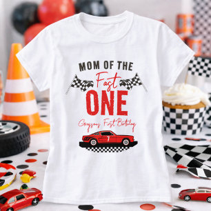 Fast One Race Car Boy 1st Birthday Party T-Shirt