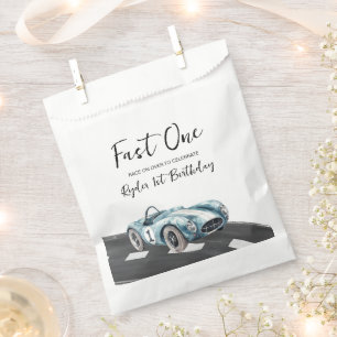 Fast One Race Car First Birthday Favour Bags