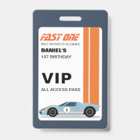 Fast One Racer's VIP Passes Birthday Invitation