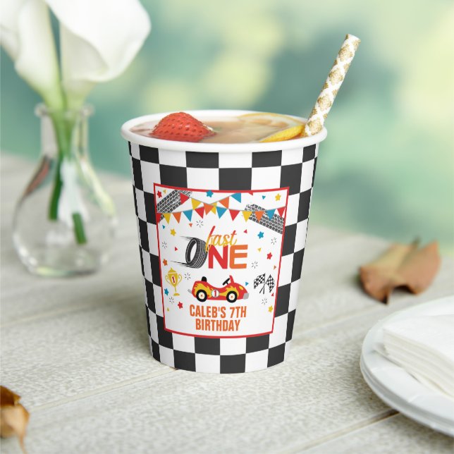 Fast One Racing Birthday Party Cup (Insitu)