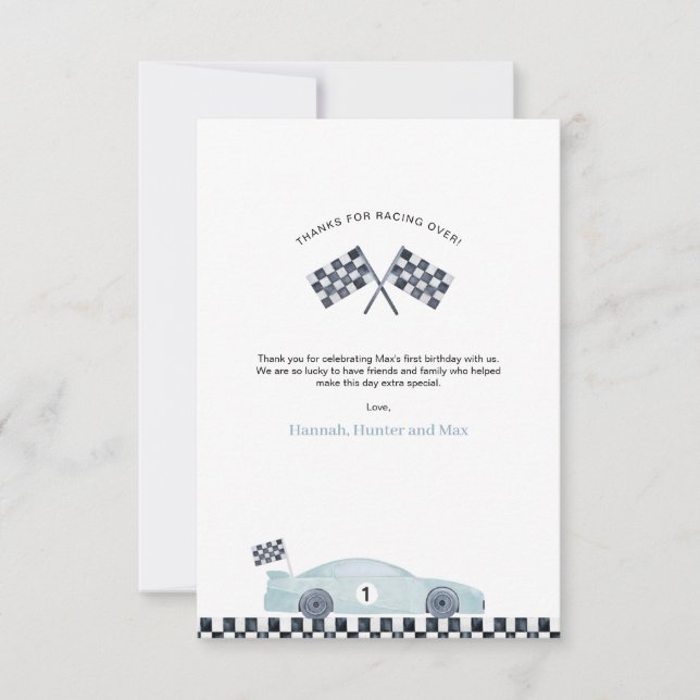 Fast One Thank You Card (Front)