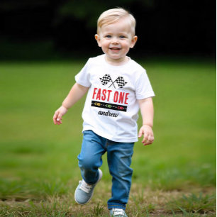 Fast One White Race Car  Baby T-Shirt