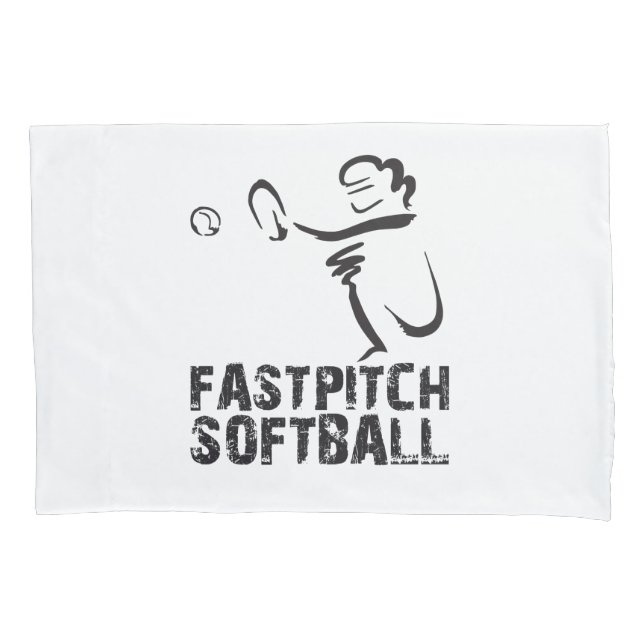 Fast Pitch Softball Pillow Case (Front)