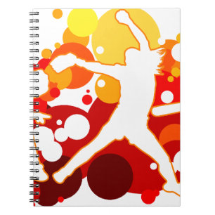 Fast Pitch Softball Players Spiral Notebook
