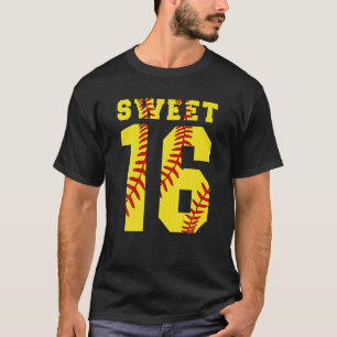 Fast Pitch Softball Sweet Sixn 16Th Birthday Sweet T-Shirt