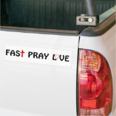 Fast Pray Love Christian Bumper Sticker (On Truck)