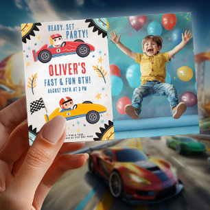 Fast Race Car Birthday Party Invitation