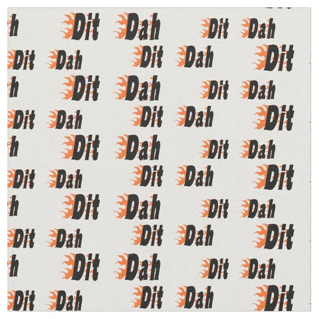 Fast Sending Dits and Dahs Ham Radio Fabric (Close Up)