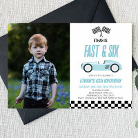 Fast & Six Blue Race Car 6th Birthday Party