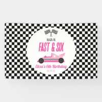 Fast & Six Pink Race Car 6th Birthday Party
