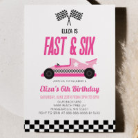 Fast & Six Pink Race Car 6th Birthday Party