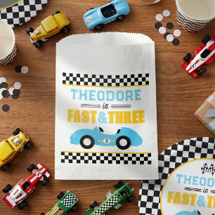 Fast & Three Race Car 3rd Birthday Party Favour Bags