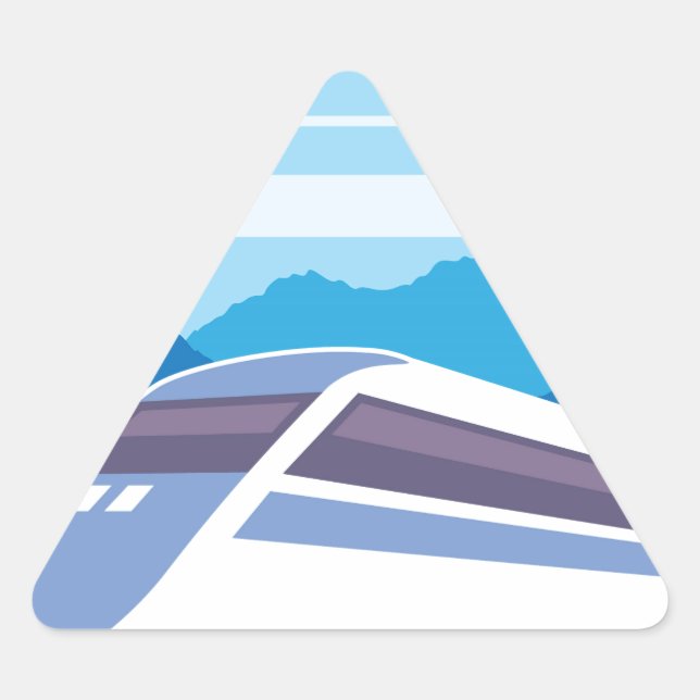 Fast Train Triangle Sticker (Front)