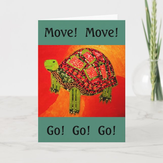 Fast Turtle Greeting Card (Front)