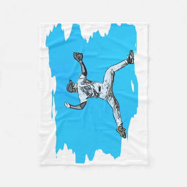Fastball Baseball Pitcher   Fleece Blanket (Front)