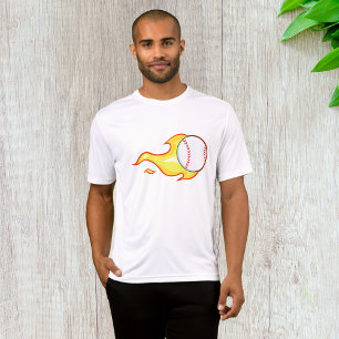 Fastball Flame Baseball Sports T-Shirt