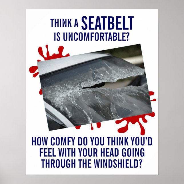 Fasten-ating Poster About Seatbelt Safety (Front)