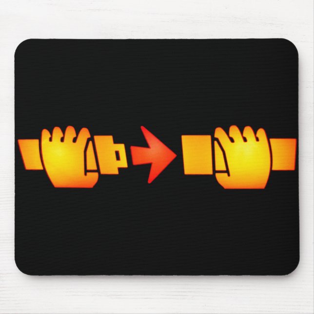 Fasten Seat Belt Sign Mouse Pad (Front)