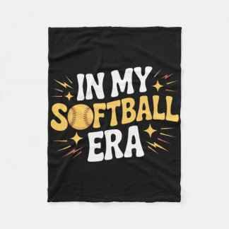 Fastpitch In My Softll Era Athletes Coaches Softll Fleece Blanket