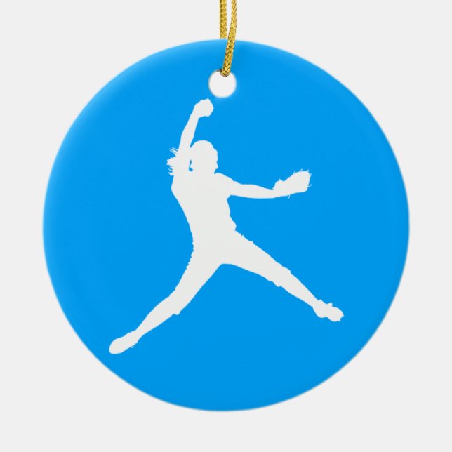 Fastpitch Ornament w/Name Blue (Front)