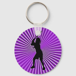 Fastpitch Softball Batter Keychain
