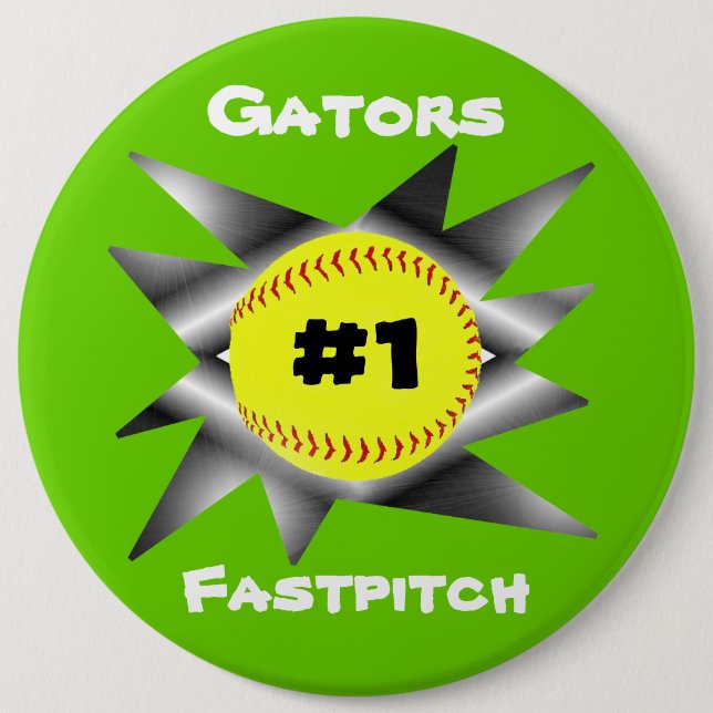 Fastpitch Softball Button (Front)