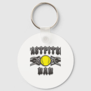 Fastpitch Softball Dad Tribal Key Ring