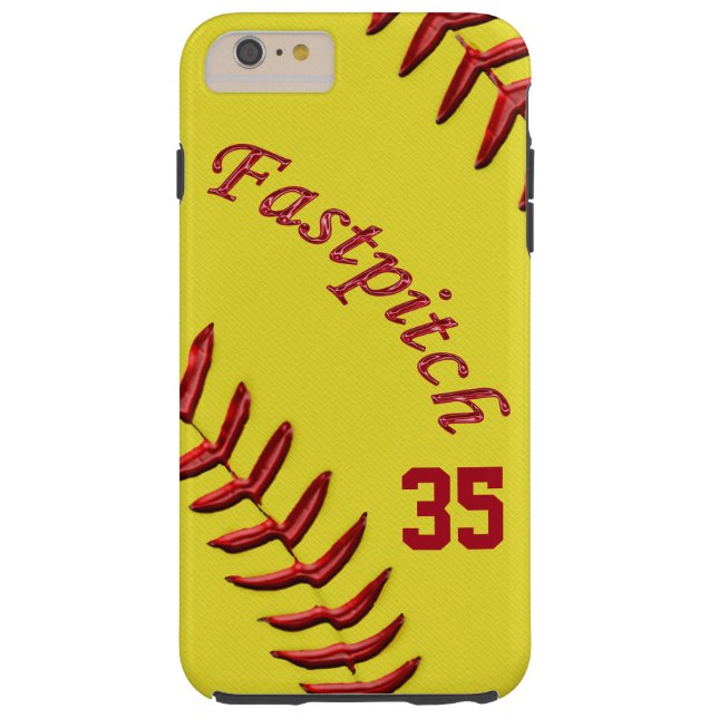 Fastpitch Softball iPhone Plus Case, Jersey Number Case-Mate iPhone Case (Back)