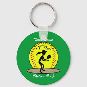 Fastpitch Softball Keychain