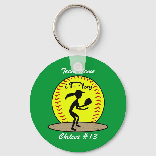 Fastpitch Softball Keychain (Front)