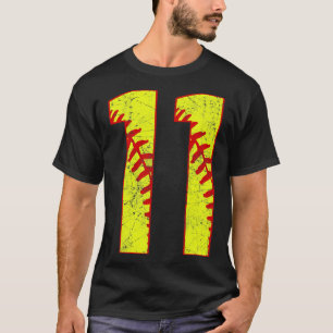 Fastpitch Softball Number 11 11 Softball  Jersey U T-Shirt