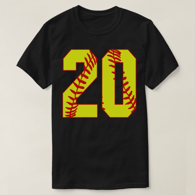 Fastpitch Softball Number 20 20 Softball  Jersey U T-Shirt (Design Front)
