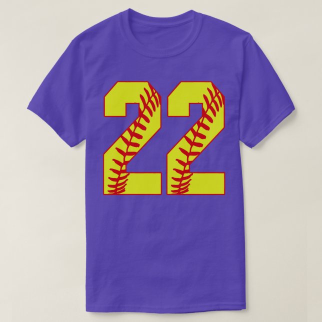 Fastpitch Softball Number 22 22 Softball  Jersey U T-Shirt (Design Front)