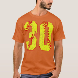 Fastpitch Softball Number 30 30 Softball  Jersey U T-Shirt