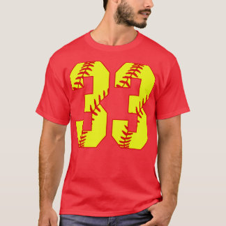 Fastpitch Softball Number 33 33 Softball Jersey U T-Shirt